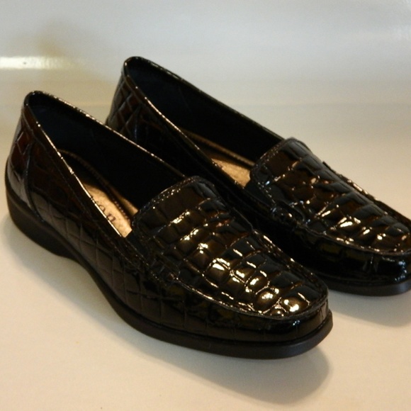 croc print loafers